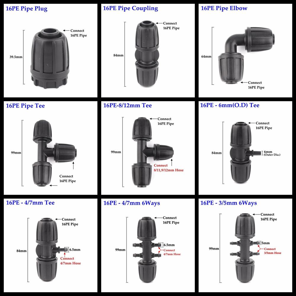 Farming Pipe For Agriculture - 2 adet Yeni 16mm LDPE Boru