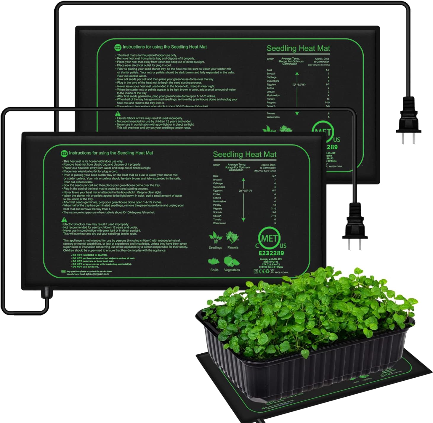 Plant Growth Regulator - 10/25/50 CM Fide Isı Mat Kapalı