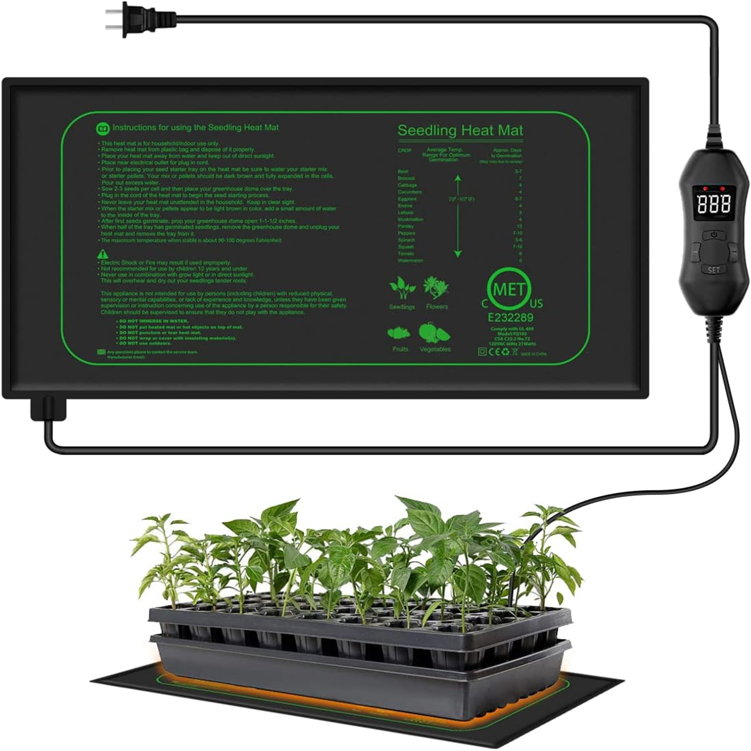 Plant Growth Regulator - Dijital Termostatlı Fide Isıtma Matı İç