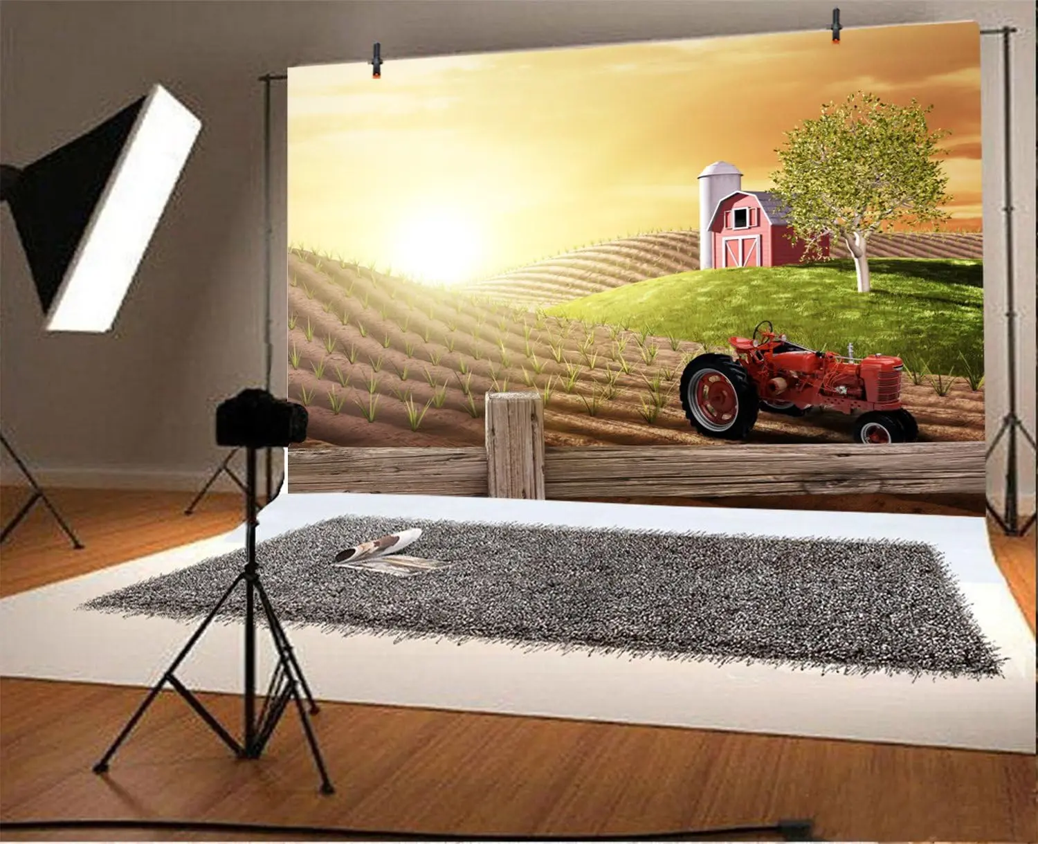 Sabah Yoğun Çiftlik Taze Gün D - Agriculture Farming Background incelemesi ve fiyatı